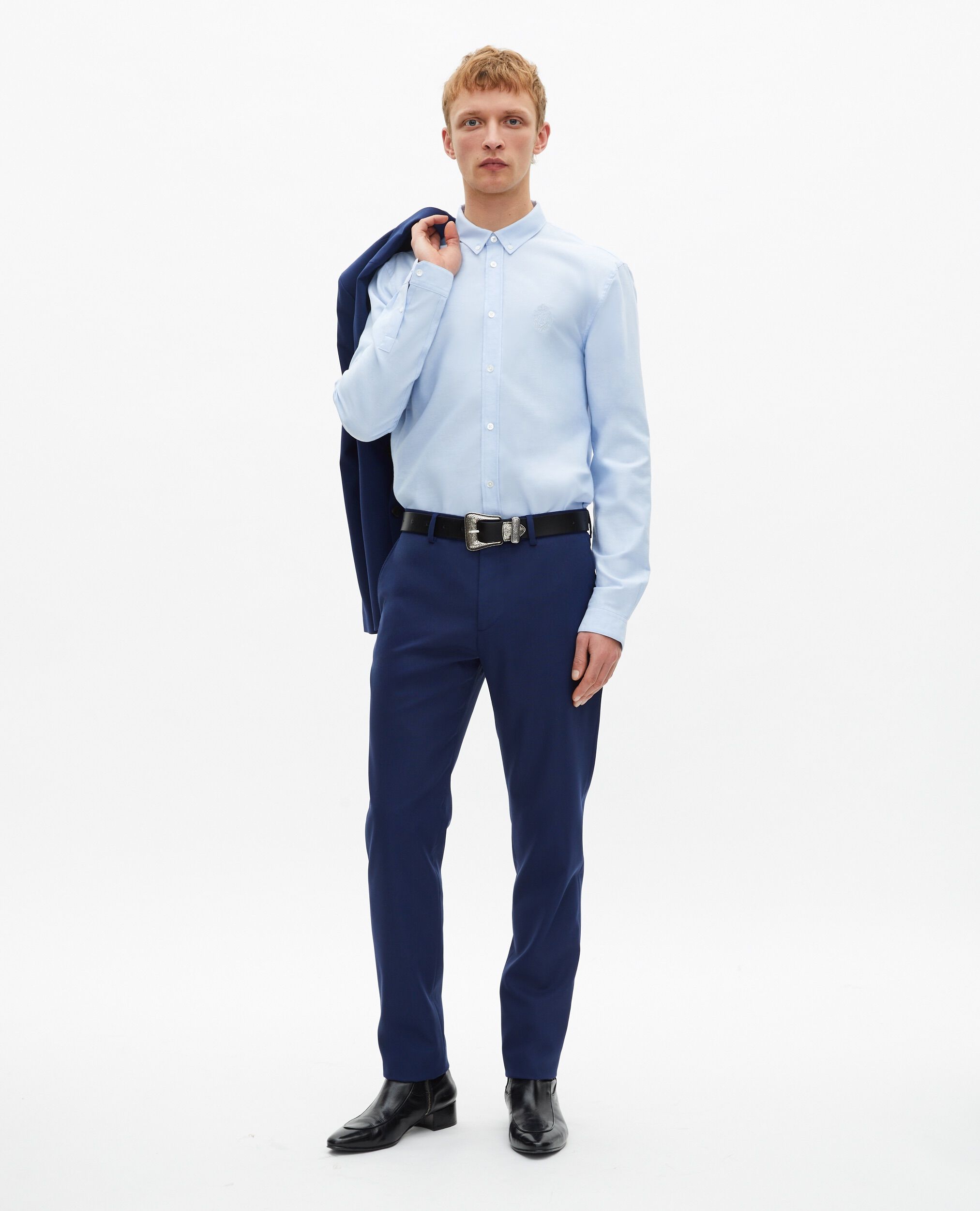 Pantalon de costume bleu, NAVY, hi-res image number null