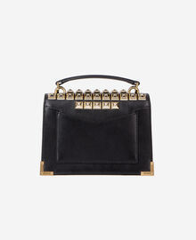 The Kooples FEMME BLACK sac emily small en cuir noir avec spikes 
