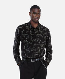 The Kooples HOMME BLACK WHITE chemise imprimé plumes