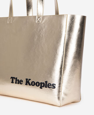 The Kooples DAMEN ANTIC GOLD einkaufstasche in goldener lederoptik
