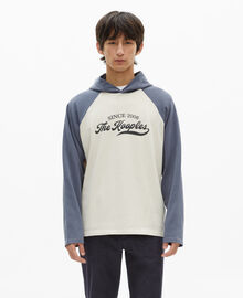 The Kooples HOMME BEIGE GREY t-shirt manches longues avec logo beige