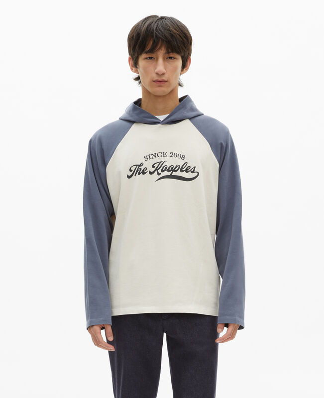 The Kooples HOMME BEIGE GREY t-shirt manches longues avec logo beige