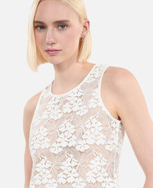 The Kooples FEMME ECRU top sans manches en dentelle écrue