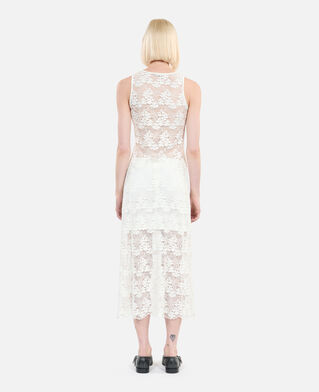 The Kooples FEMME ECRU jupe longue en dentelle écrue
