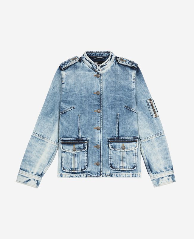 The Kooples FEMME BABY BLUE veste style officier en denim