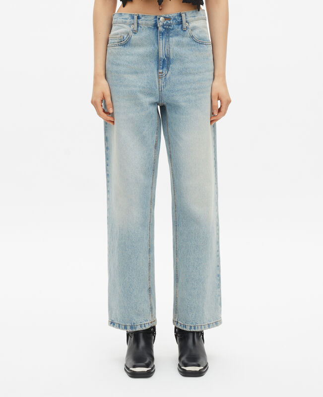 The Kooples FEMME BLUE BLEACHED / NAVY jean boyfriend bleu clair