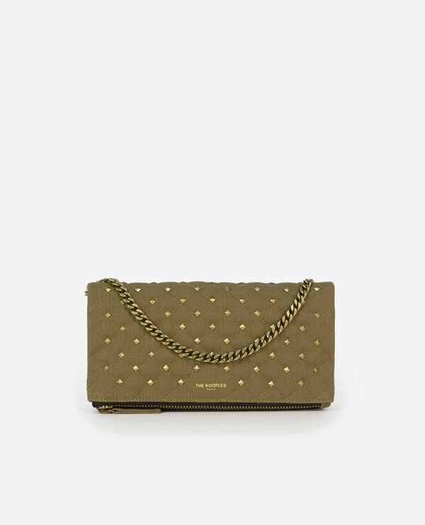 The Kooples FEMME KAKI pochette héritage small en canva kaki